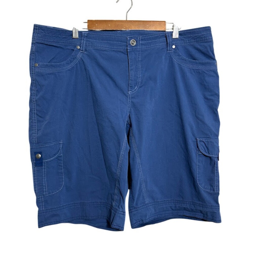 KUHL Splash 11” Shorts Women Size 20W Cargo Hiking Outdoors Blue Quick Dry